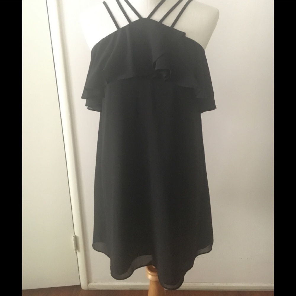 Black ruffle dress. Size XS